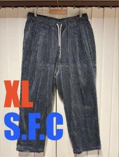 S.F.C WIDE TWO TUCK パンツ CORDUROY チャコール