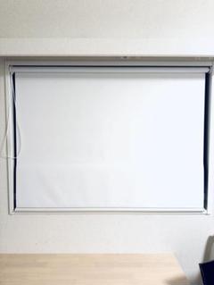 ホワイト ロールスクリーン チェーン式　プロジェクター　スクリーン　カーテン