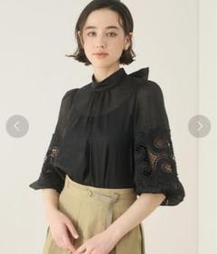 新品☆ ANAYI ポリエステルレーヨンシャツブラウス/セオリー、23区、ロペ 新品☆ ANAYI ラミーコットンシシュウブラウス/セオリー、23区