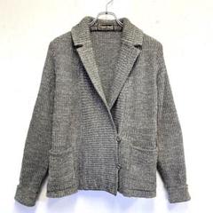 斎藤都世子 ニット 濃紺ドット 上着裾フレアー スーツ 新品