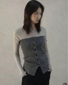 OHOTORO ビスチェ ohotoro Mixed Tube Knit ビスチェ グレー オオトロ - メルカリ