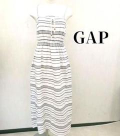 【インド製】GAP　コットンロング　キャミワンピース　ボーダー