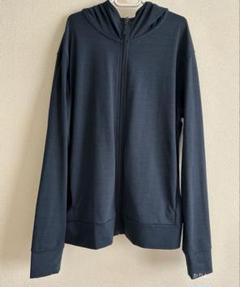 最終価格 ユニクロ UVカットメッシュパーカー エアリズム ネイビー 160
