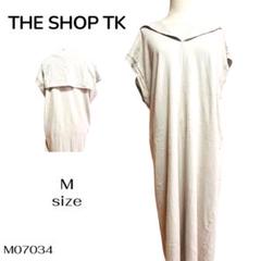 ★美品★THE SHOP TK 半袖ワンピース セーラーカラー M ロング