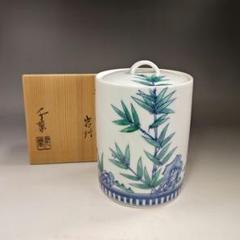 イ369 水指『正村千馨作』『染付水指岩竹文 共箱』茶道具 - メルカリ