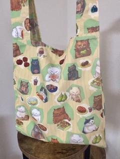 ハンドメイド　レジ袋型　エコバッグ　カマノレイコ
