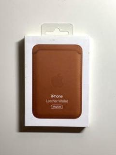 【新品】純正 MagSafe対応 iPhoneレザーウォレット・サドルブラウン①