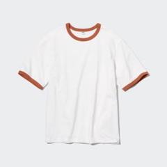 ユニクロ オーバーサイズTシャツ 5分袖 リンガー