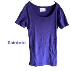 サンテテ　レディースTシャツ　シンプルトップス　半袖シャツ　カラートップス　無地