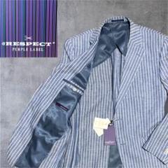 RESPECT リスペクト　麻100% ストライプ ジャケット AB5 RESPECT リスペクト 麻100% ストライプ ジャケット AB5