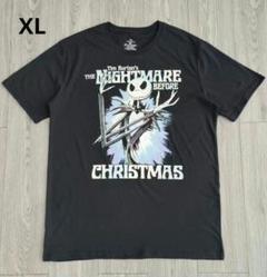 ナイトメアビフォアクリスマス USA製 Tシャツ 90's ネイビー フェード Disney - ナイトメア・ビフォア・クリスマス Tシャツ 2X 黒