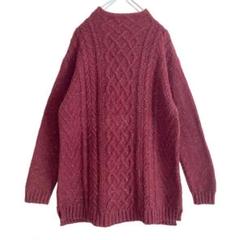 海外古着 ネップヤーン ケーブルニット フィッシャーマン アルパカ カシミヤ