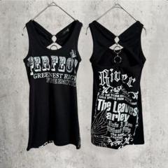 【00s_Archive】英字PrintNoSleeveTops平成Y2K