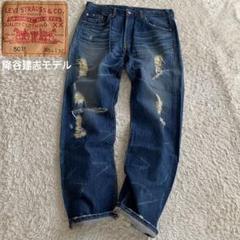 極美品/W34 リーバイス 03501 降谷建志モデル ダメージ加工 鬼