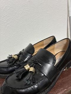 【値下げ】ZARA タッセル付き黒レザー ローファー