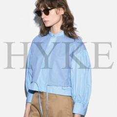※新品未使用　HYKE バルーンスリーブTシャツ HYKE 25SS バルーンスリーブ ブラウス ブルー 新品 ハイク