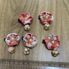 7/26限定SALE　オレンジ ヘアアクセサリー つまみ細工　七五三　和装