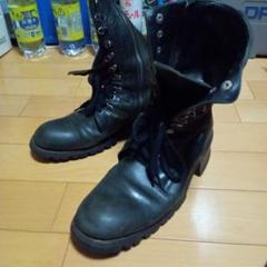 5351　ヒールブーツ　39　25.5　ミリタリー　コンバット　お兄　Ｙ2Ｋ平成