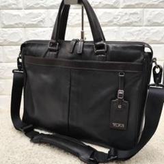 TUMI ビジネスバッグ 2way 黒 PC収納 レザー 通勤 出張 トゥミ