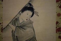 不詳/作者不明/雪中美人図/布袋屋掛軸HH-200 不詳/作者不明/雪中美人図/布袋屋掛軸HH-200 - メルカリ