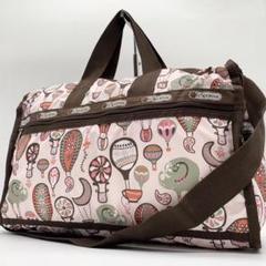 【極美品】レスポートサック ボストンバッグ 2way ナイロン 総柄 ピンク