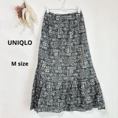 ユニクロ　UNIQLO IOLANI ロングスカート グリーン　M 総柄