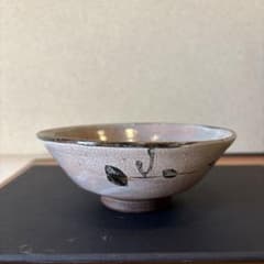 茶道具 絵唐津 方口茶碗 時代物(K-A380)