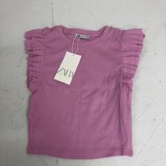 新品タグ付き　ZARA ザラ　ノースリーブシャツ　　ピンク　トップス　ピンク　M