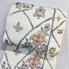 未着用　紬　唐花模様　金糸　袋帯　着物　114a p 未着用 紬 唐花模様 金糸 袋帯 着物 114a p