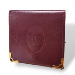 Cartier Mastline Logo Coin Case Bordeaux