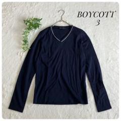 BOYCOTT✨ボイコット（3）ネイビー Vネックカットソー