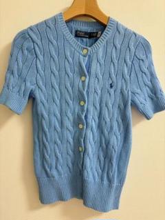 Polo by Ralph Lauren 水色 半袖カーディガン XS Polo by Ralph Lauren 水色 半袖カーディガン XS - メルカリ