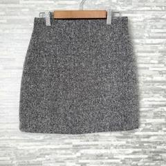 H&M エイチアンドエム　台形スカート　ミニスカート　美品　モノトーン 34