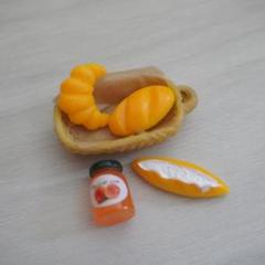 ミニチュア　オブジェ　パンジャム　バスケット　セット　クロワッサン