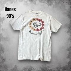 90s USA製Hanes ヴィンテージ スーベニアTシャツ フラワープリント