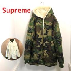 SUPREME シュプリーム 17AW Reversible Sherpa Work Parka リバーシブル ワークパーカー 迷彩 カモフラ  アイボリー sizeXL 瑞穂店