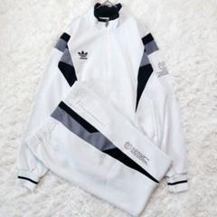 【美品】アディダス ジャージ セットアップ 90s トレフォイルロゴ 希少 LL