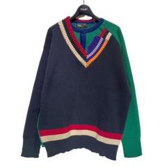 kolor ニットセーター サイズ1 ブラウンネイビー レッド　クレイジーニット 0258025y0045_1.jpg