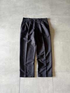 80s ペリーエリス レーヨン タック スラックス ブラック ビンテージ usa USA VINTAGE BLACK COLOR TUCK SLACKS PANTS/アメリカ古着