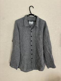 vintage flax リネン　ロングシャツコート セール】ステンカラーロングシャツコート（シャツ/ブラウス