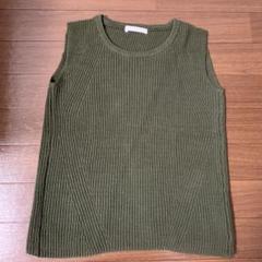 Spick&Span ニットベスト カーキ