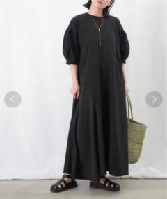 LADY LUCK LUCA ドッキングフレアマキシワンピースBLACK