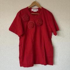 【国産】 美品】コムデギャルソンガール 薔薇 半袖Tシャツ カットソー L トップス