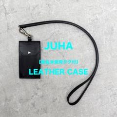 【新品未使用タグ付】JUHA レザーストラップカードケース BLACKのサムネイル