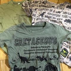 西松屋　120cm 恐竜デザインTシャツ3枚セット