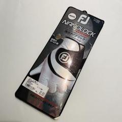 【新品】FOOTJOY NANOLOCK　ゴルフグローブ　左手用　22cm　白黒