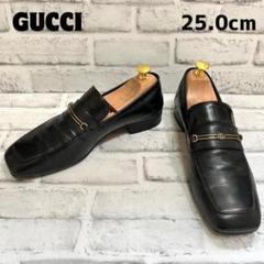希少 GUCCI ビットローファー レザー GG マーモント ブラック 25cm 希少 GUCCI ビットローファー レザー GG マーモント ブラック