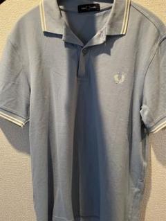 FRED PERRY メンズ M3600 ライトブルー ロゴ ポロシャツ