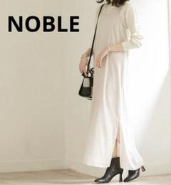 Noble - 【美品】Noble 麻ストレッチキャミソールワンピース