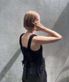 くろ　leinwande ラインヴァンド パッチワークフリンジベスト leinwande（ラインヴァンド）の「【LEINWANDE】《STUDIOUS別注